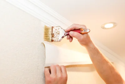 Pose de papier peint à Esley — revêtements muraux et toiles de verre